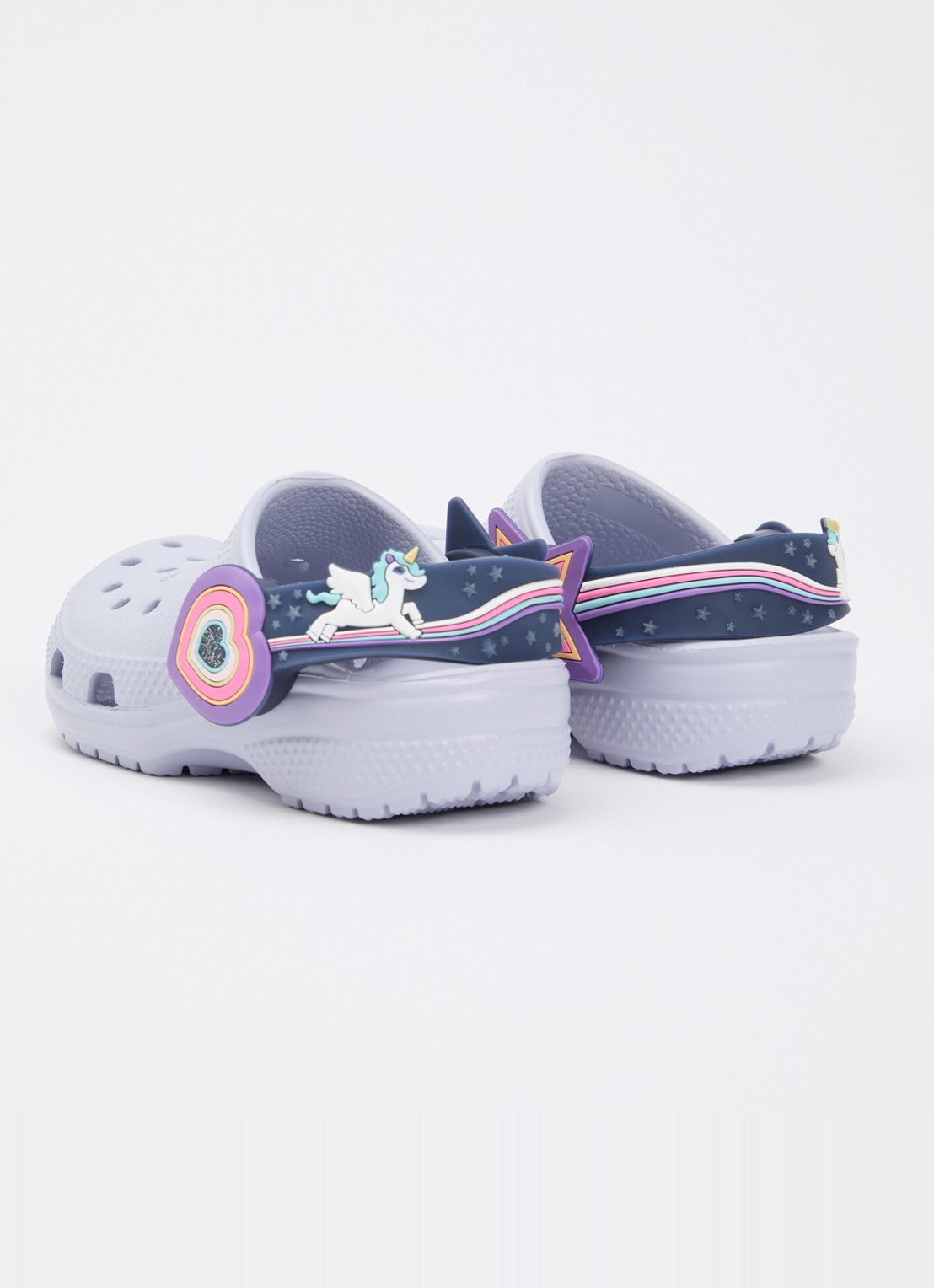 Crocs Classic Imagination Lights instapper  - achterkant 4 lavendel