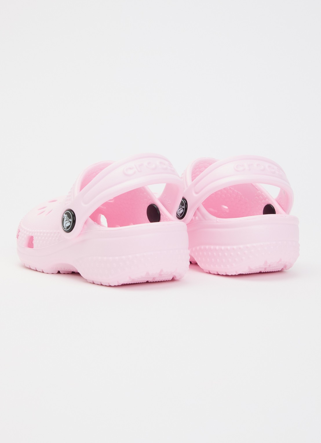 Crocs Classic Littles instapper met logo - achterkant 3 lichtroze