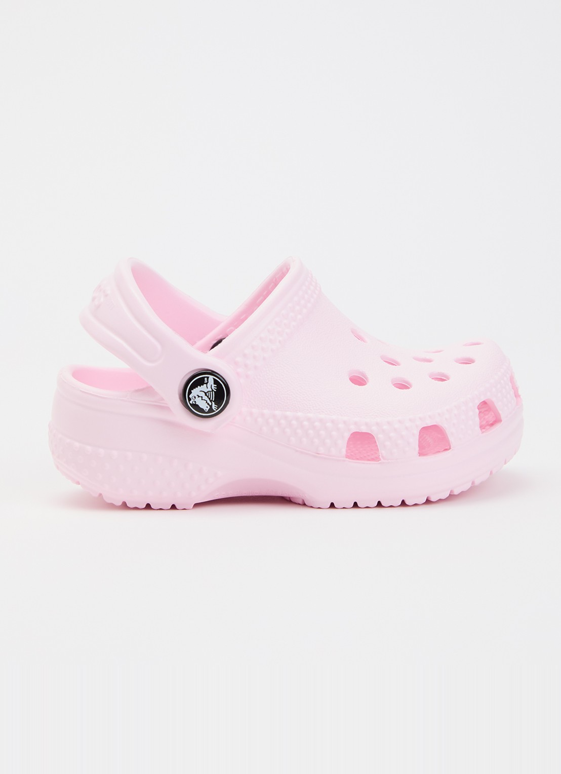 Crocs Classic Littles instapper met logo - voorkant lichtroze