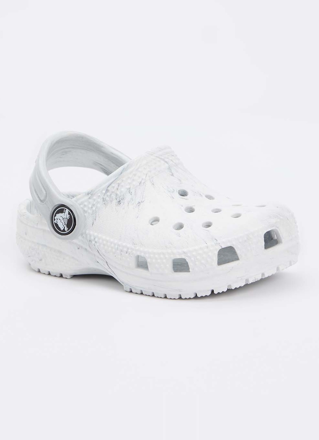 Crocs Classic Marbled Clog instapper - voorkant lichtgrijs