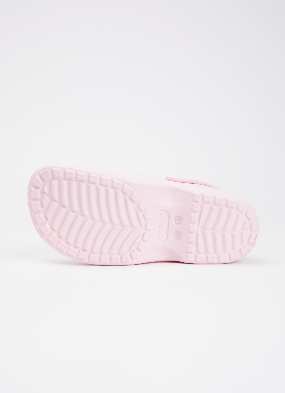 Crocs Classic Mary Jane instapper met logo - detail lichtroze