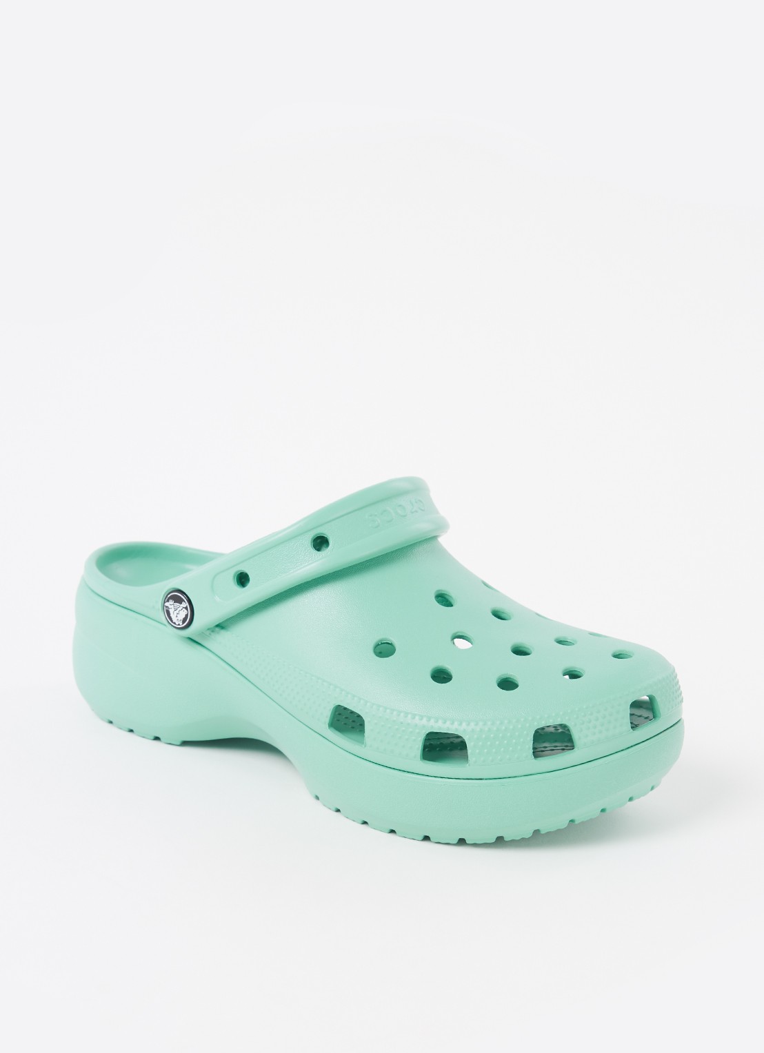 Crocs Classic Platform instapper - voorkant mint