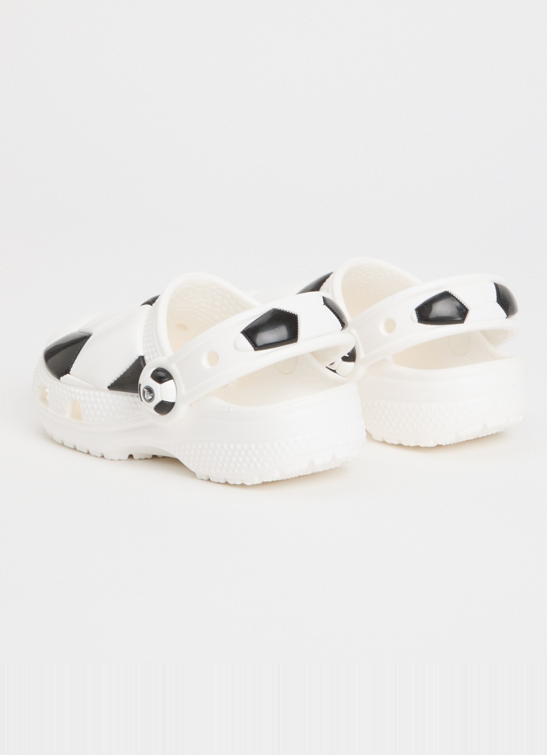 Crocs Classic Soccer Ball Clog instapper - achterkant wit