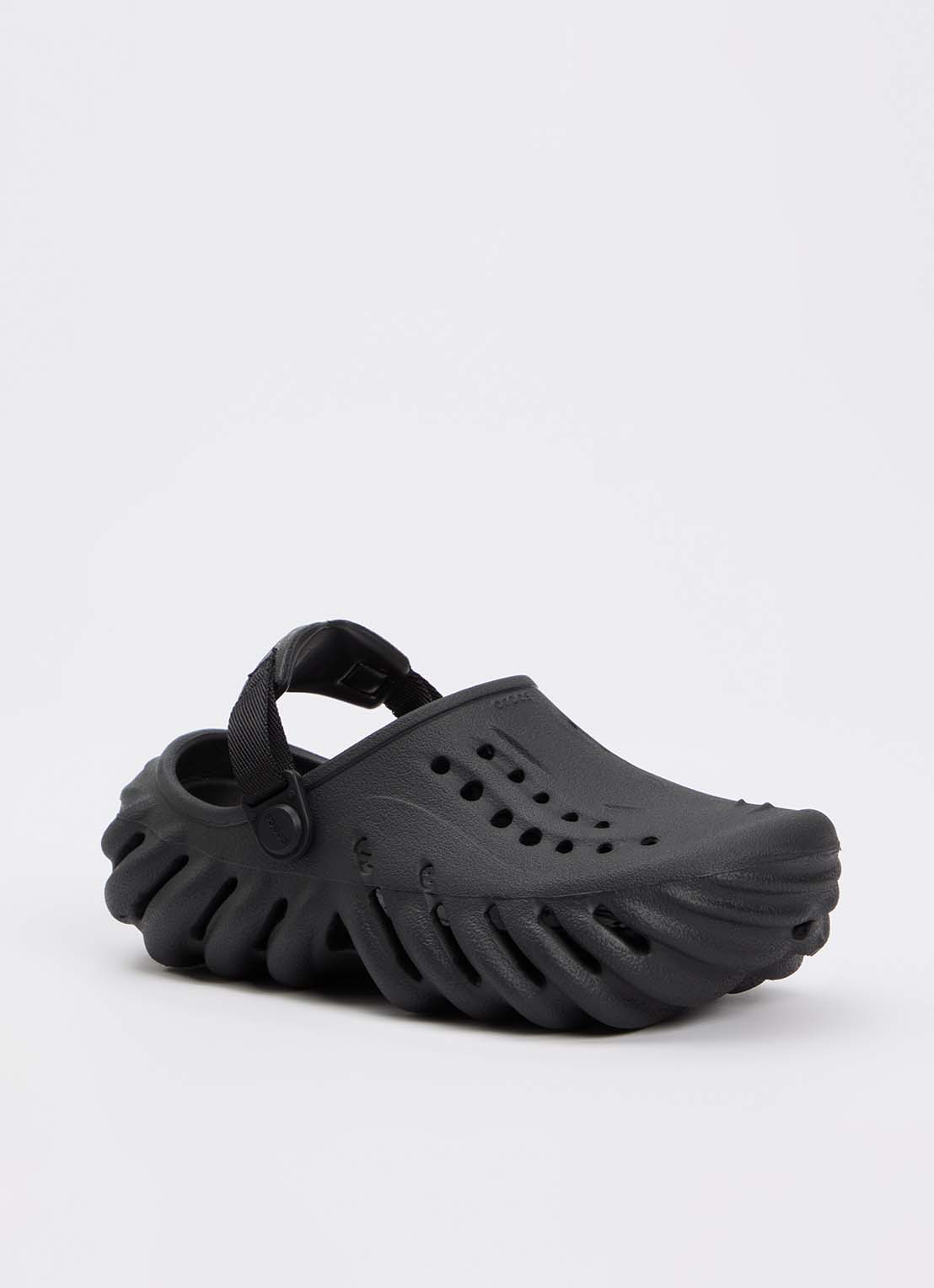 Crocs Echo Clog instapper van rubber - voorkant zwart