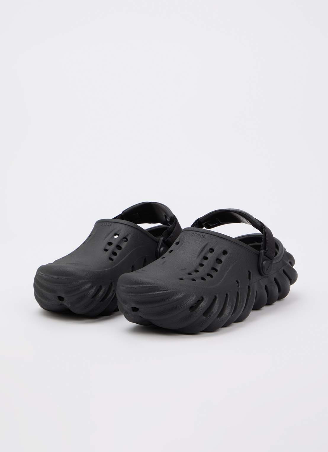 Crocs Echo Clog instapper van rubber - voorkant 2 zwart