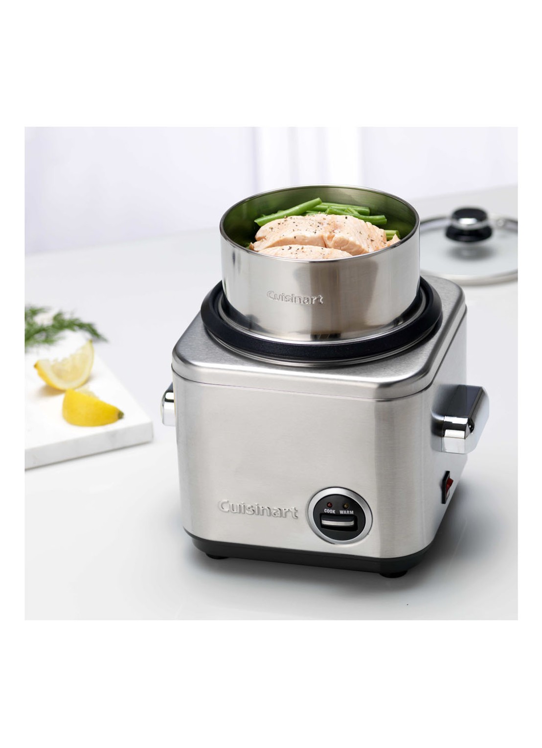 Cuisinart Rijst- en granenkoker 0,8 liter CRC400E - voorkant 6 zilver