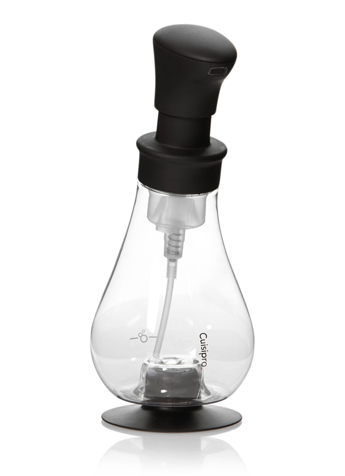 Cuisipro Zeepdispenser met schuimpomp 390 ml - voorkant zwart