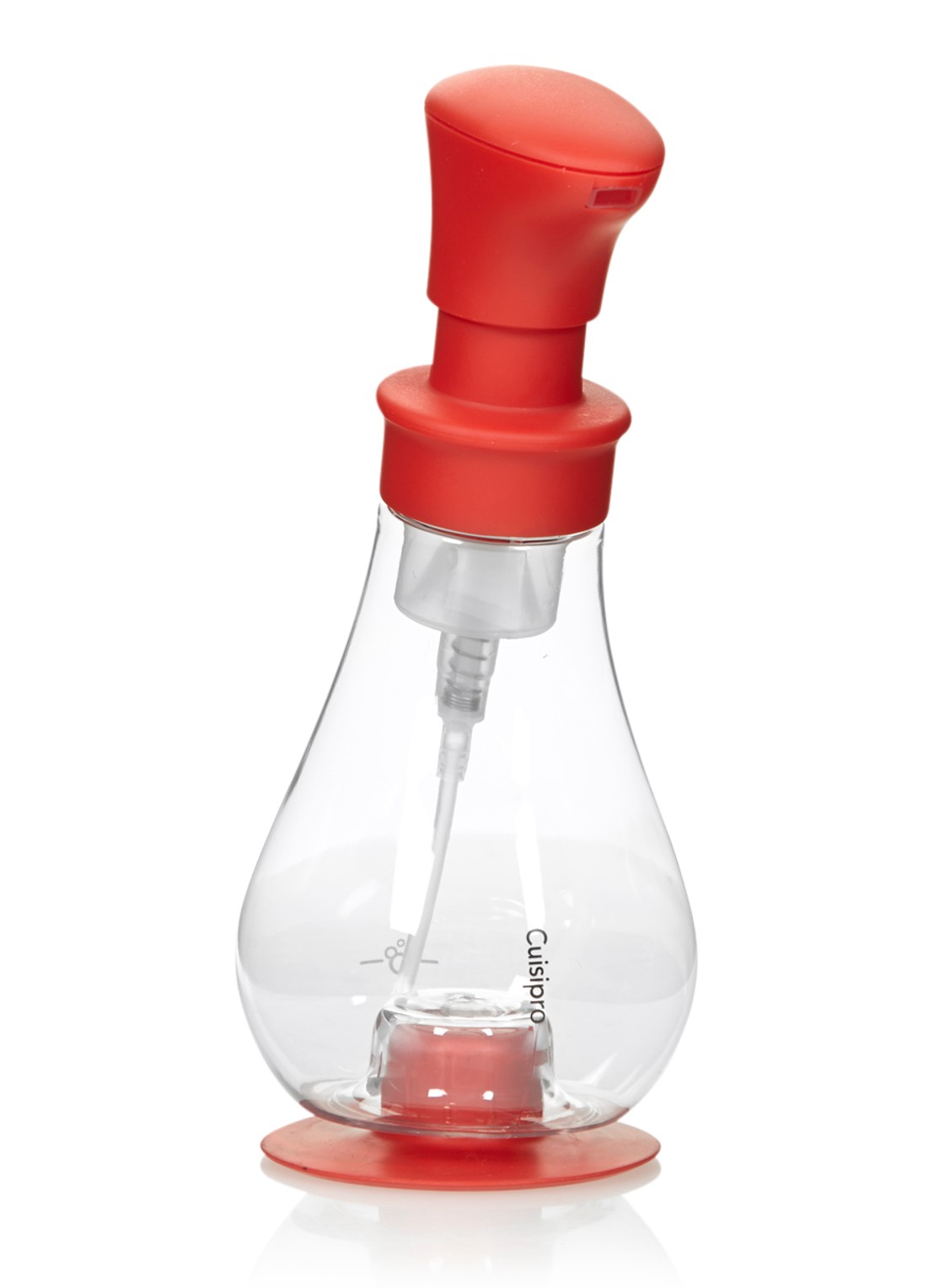 Cuisipro Zeepdispenser met schuimpomp 390 ml - voorkant steenrood