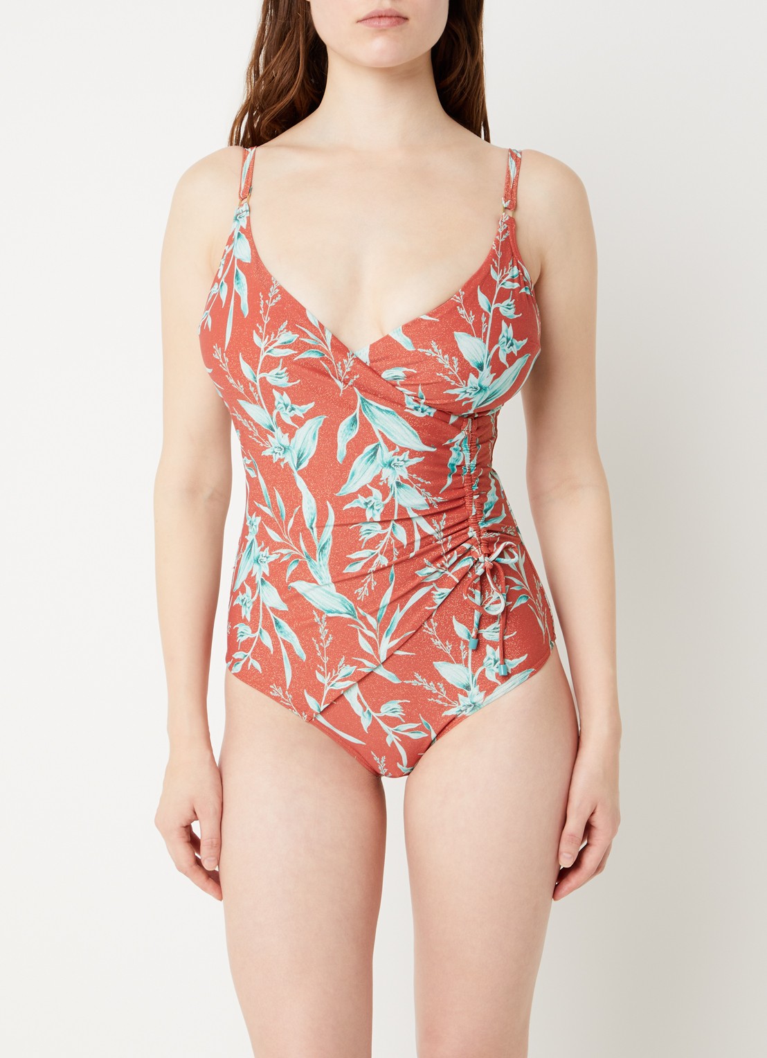Cyell Badpak met uitneembare vulling en lurex - voorkant 5 roestbruin