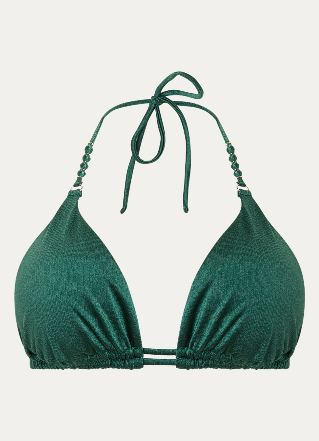 Cyell Triangel bikinitop met uitneembare vulling - voorkant 3 groen