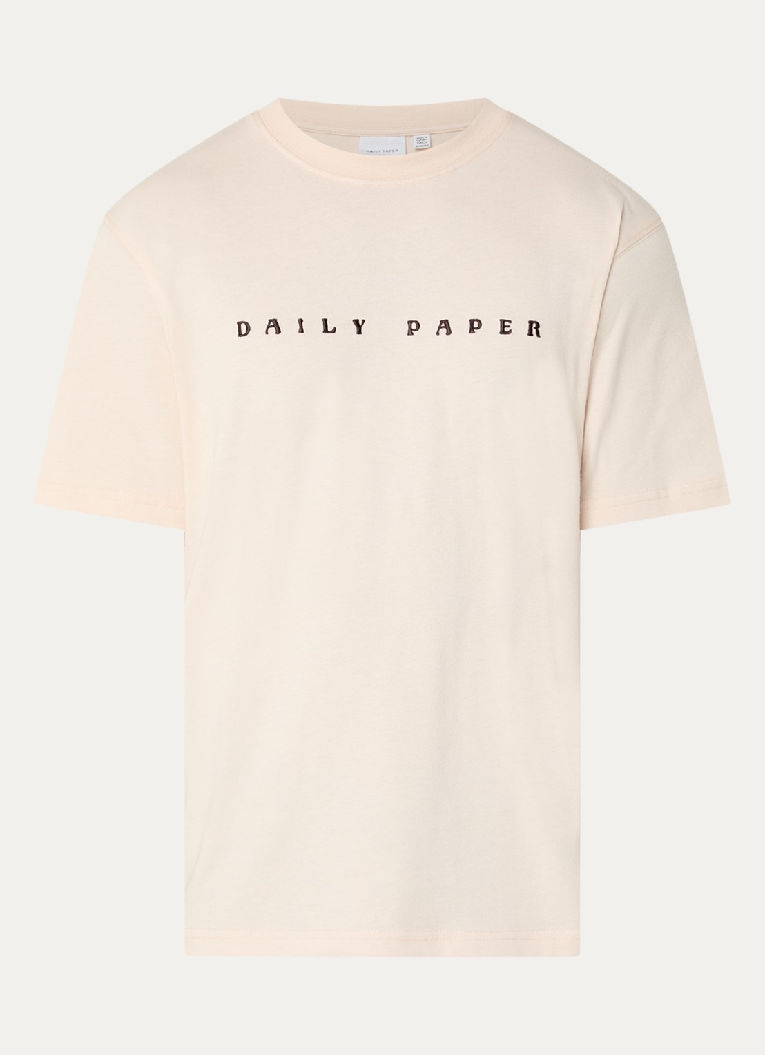 Daily Paper Alias Dias T-shirt met logoborduring - voorkant 3 creme