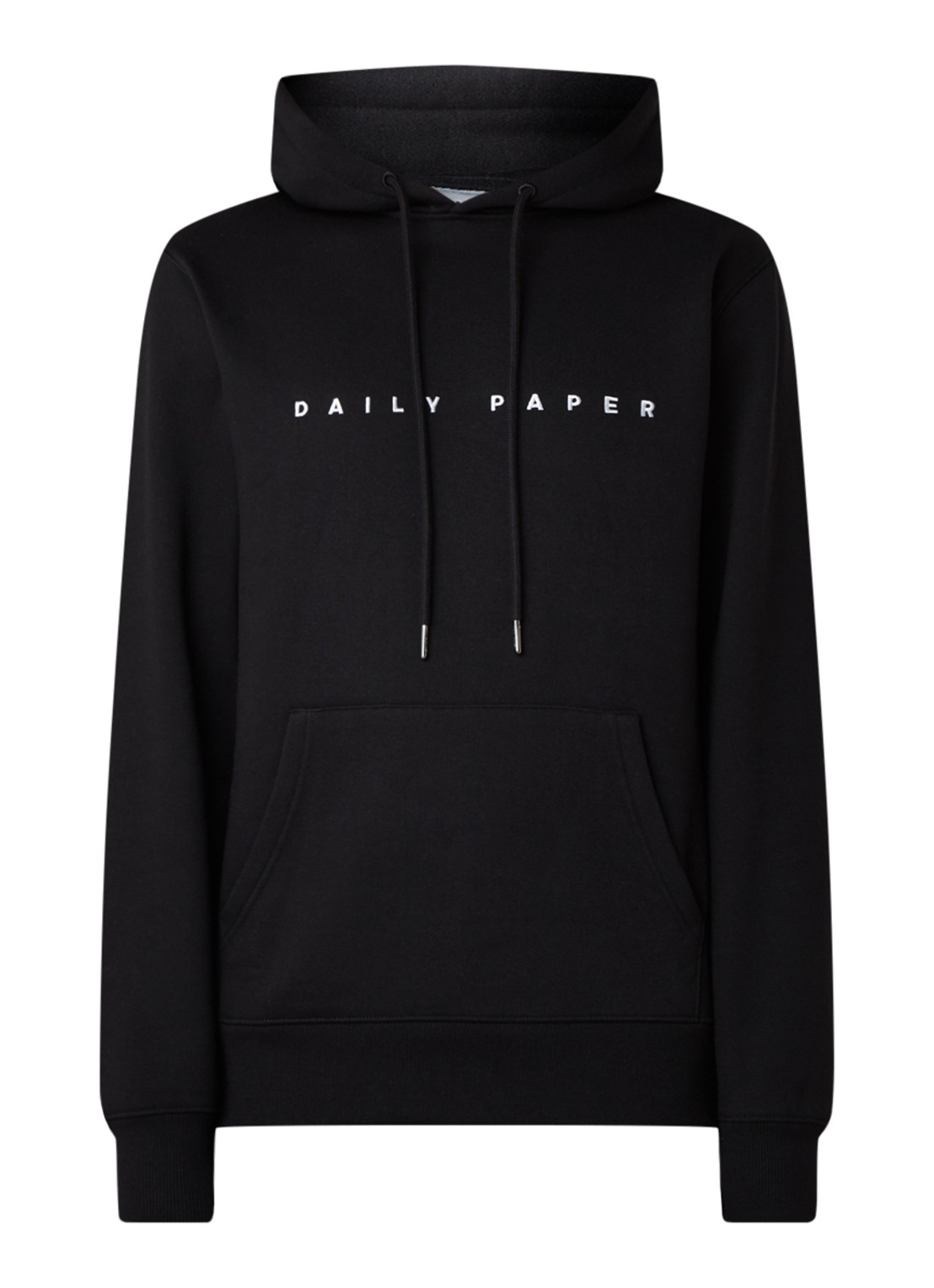 Daily Paper Alias hoodie met logoborduring - voorkant 3 zwart