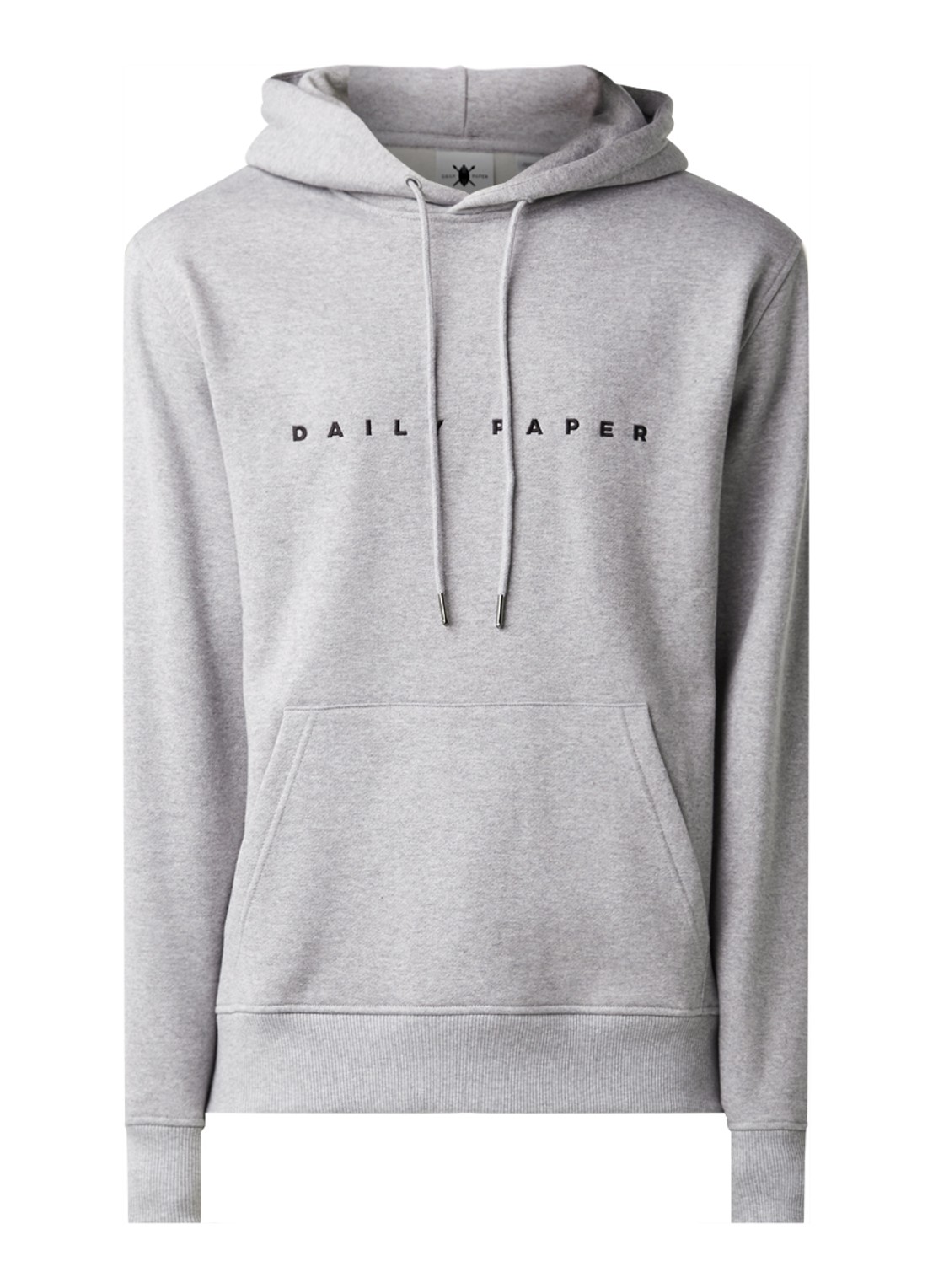 Daily Paper Alias hoodie met logoborduring - voorkant grijs