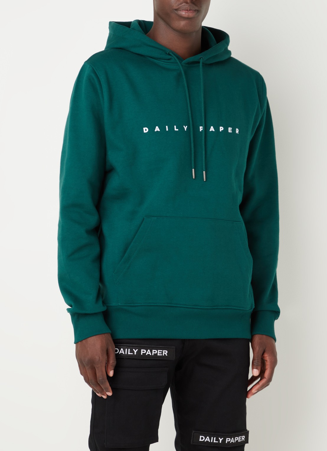 Daily Paper Alias hoodie met logoborduring - detail groen