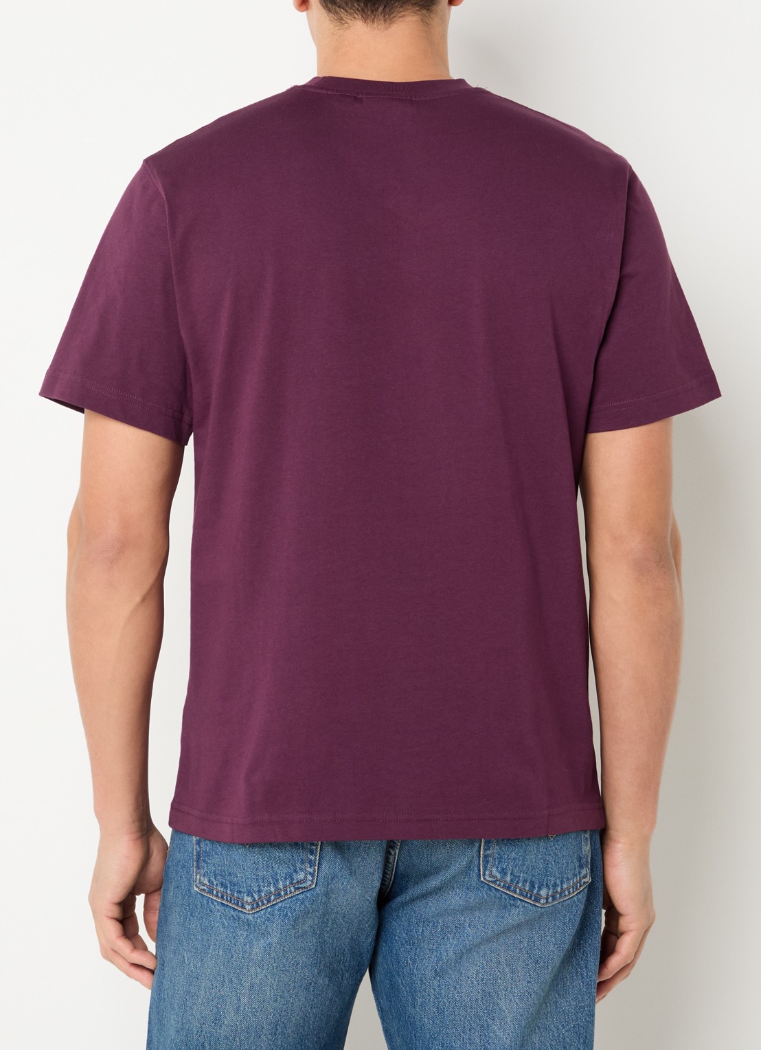 Daily Paper Alias T-shirt met logo- en backprint - achterkant 3 aubergine