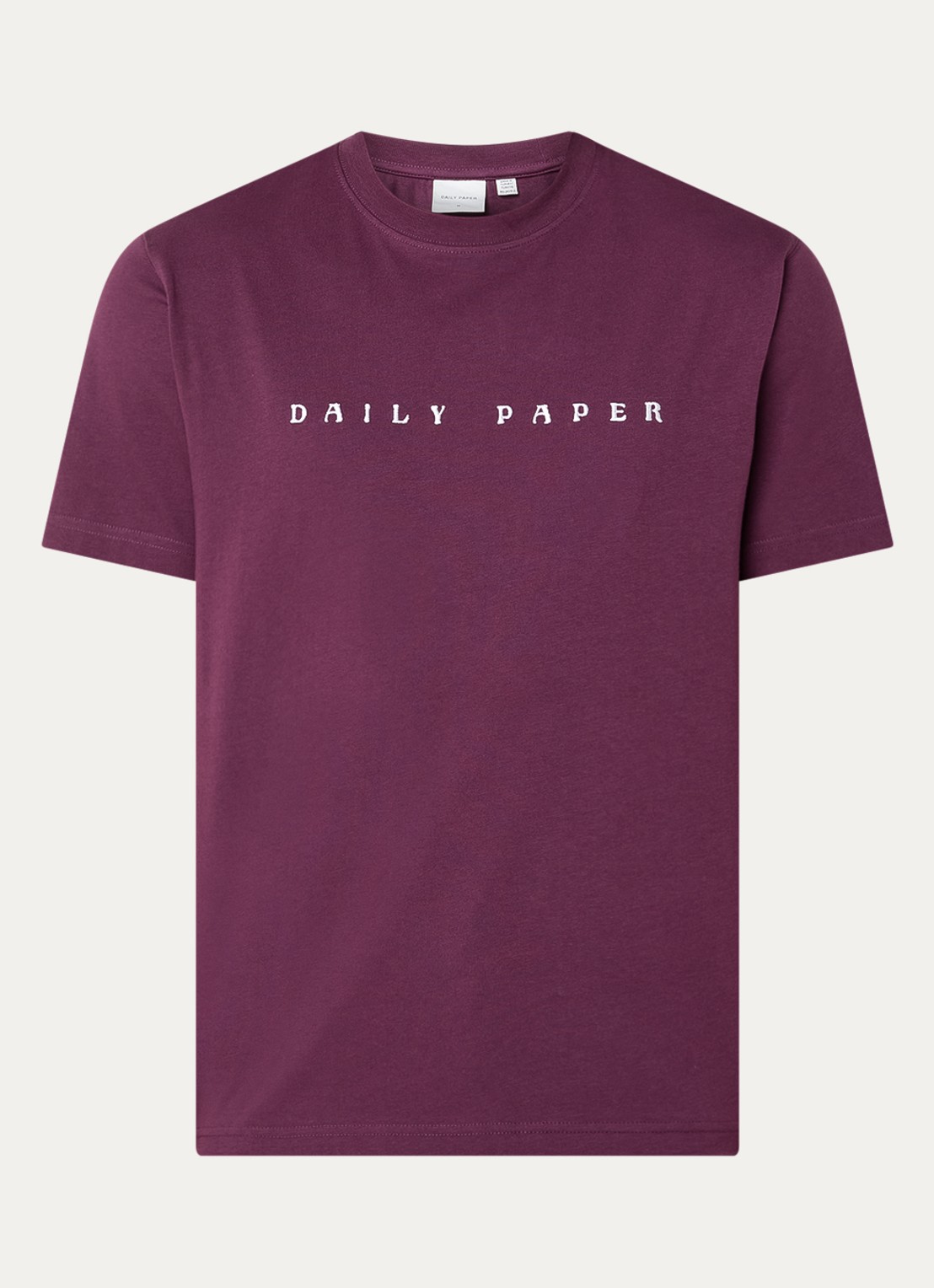 Daily Paper Alias T-shirt met logo- en backprint - voorkant aubergine