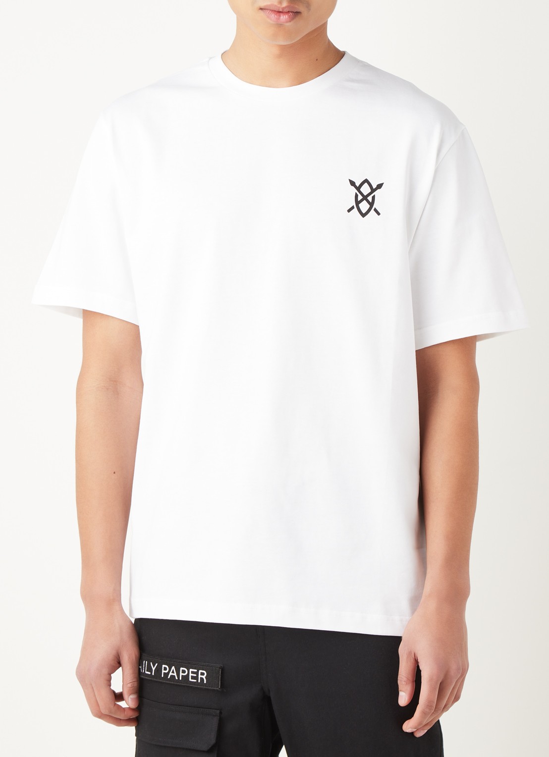 Daily Paper Amsterdam Flagship Store T-shirt met backprint - achterkant wit
