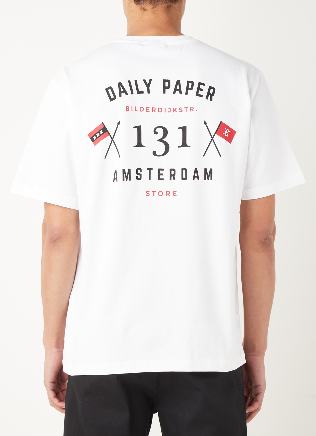 Daily Paper Amsterdam Flagship Store T-shirt met backprint - detail 2 wit