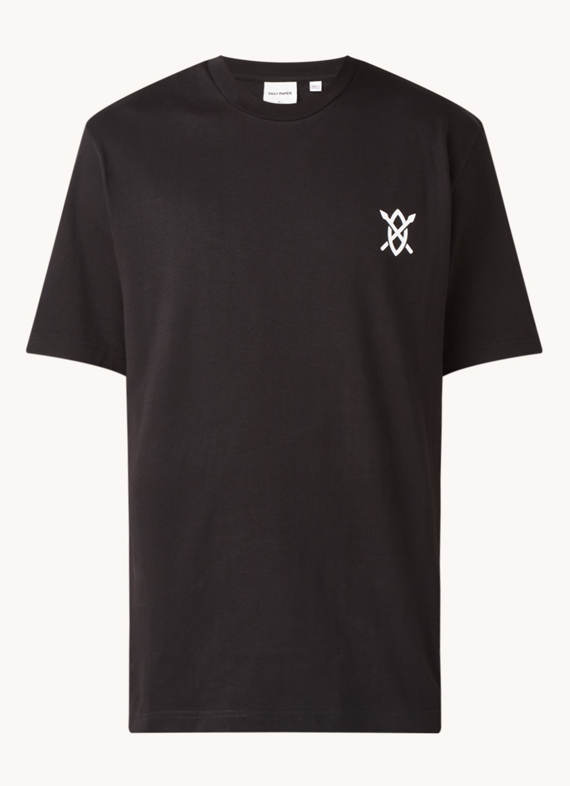 Daily Paper Amsterdam Flagship Store T-shirt met backprint - voorkant 3 zwart