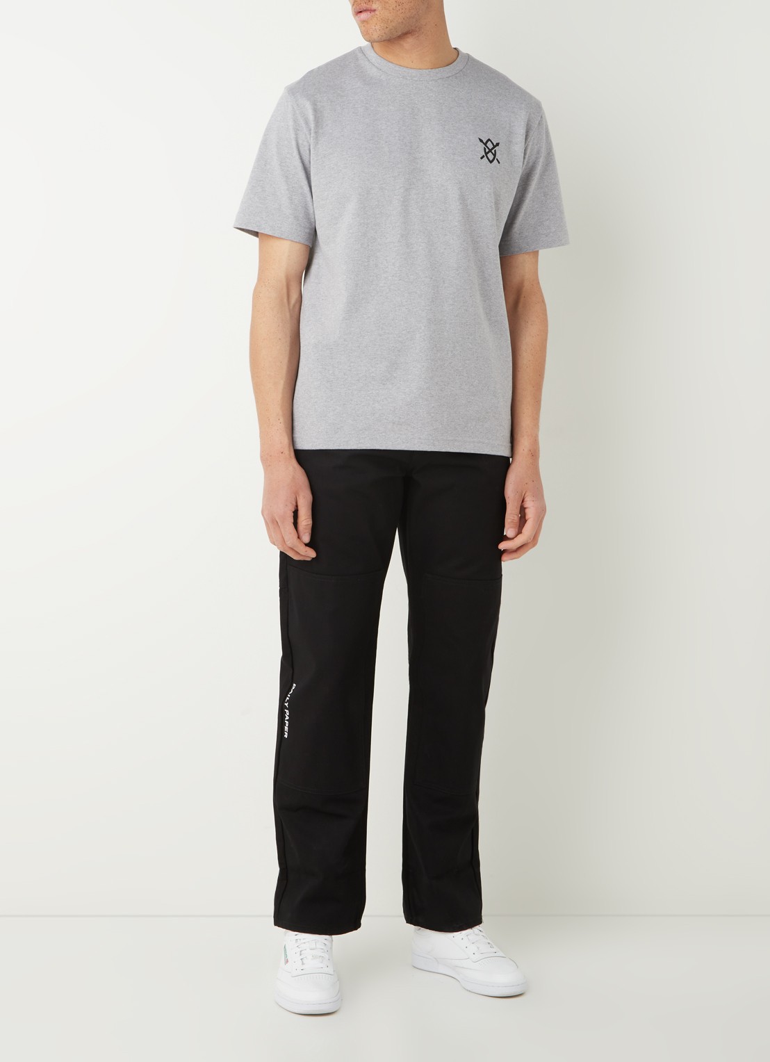Daily Paper Amsterdam Flagship Store T-shirt met backprint - voorkant 4 grijsmele