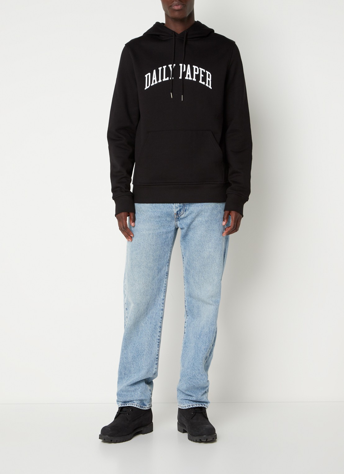Daily Paper Arch hoodie met logoprint  - voorkant 2 zwart