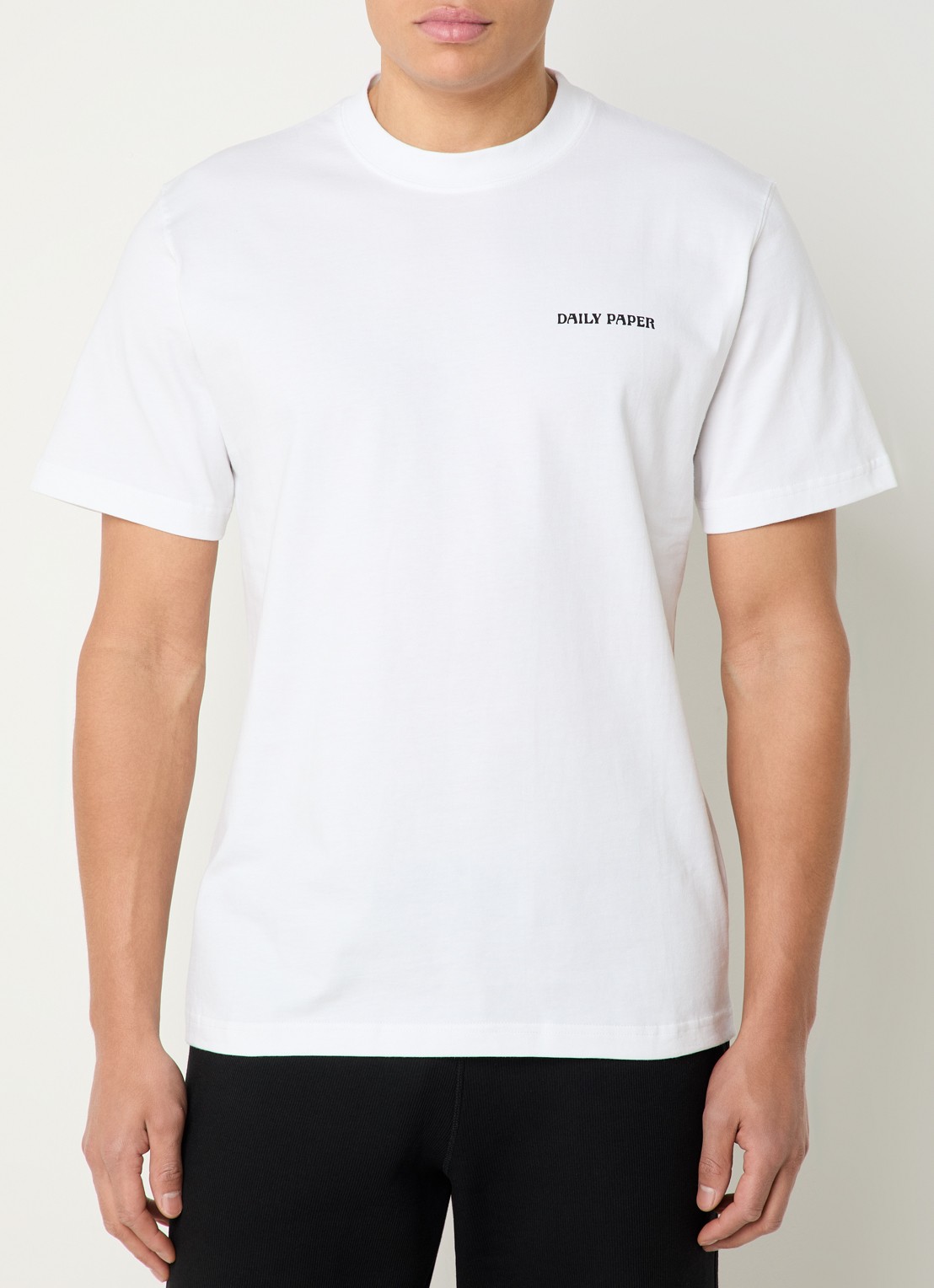 Daily Paper Chain Shield T-shirt met logo- en backprint - achterkant wit