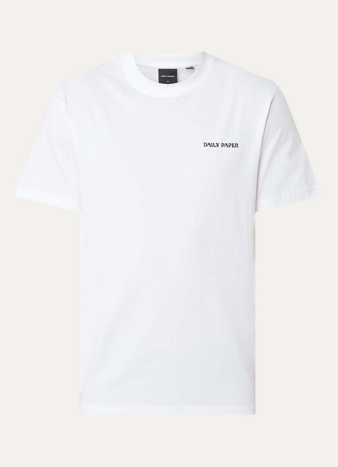 Daily Paper Chain Shield T-shirt met logo- en backprint - voorkant 2 wit