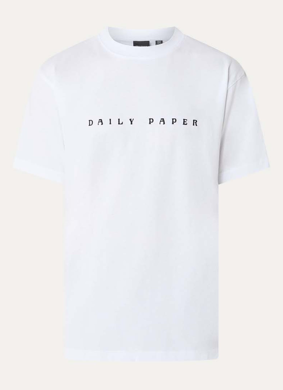 Daily Paper Dias Alias T-shirt met logoborduring - voorkant 3 wit