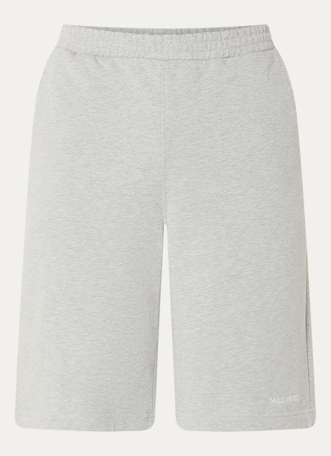 Daily Paper Dias loose fit korte broek met logo - voorkant 2 grijsmele