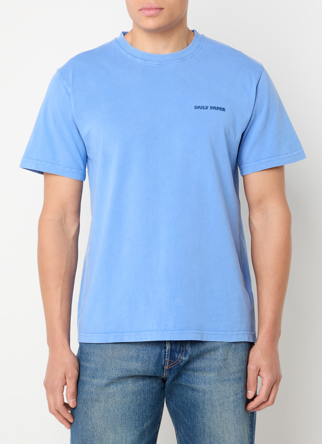 Daily Paper Dias T-shirt met logoborduring - detail 3 blauw