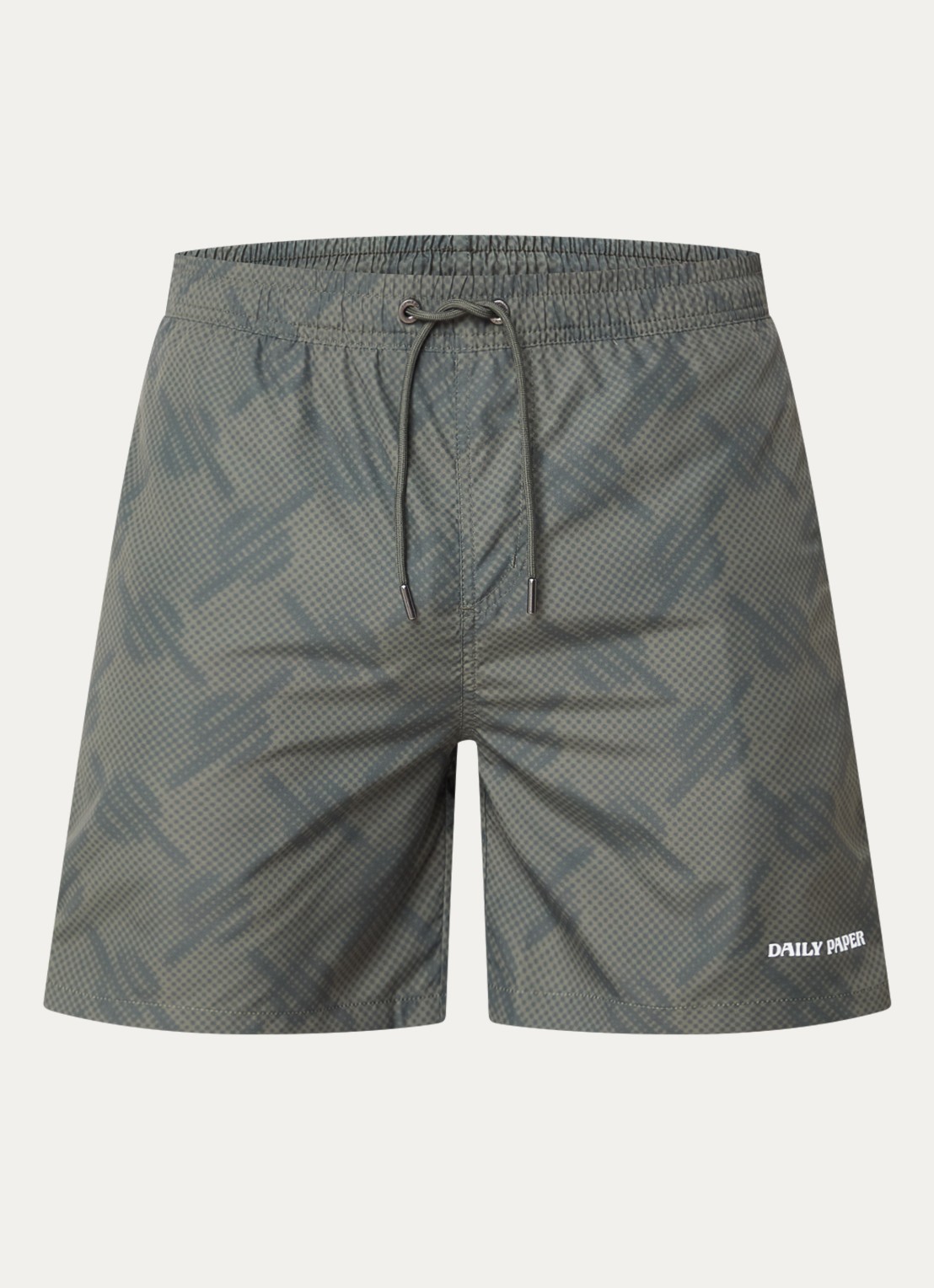 Daily Paper Dotted zwemshorts met stippenprint - voorkant bronsgroen