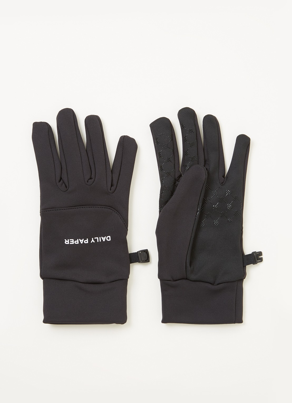 Daily Paper Egloves handschoenen met logo - voorkant zwart