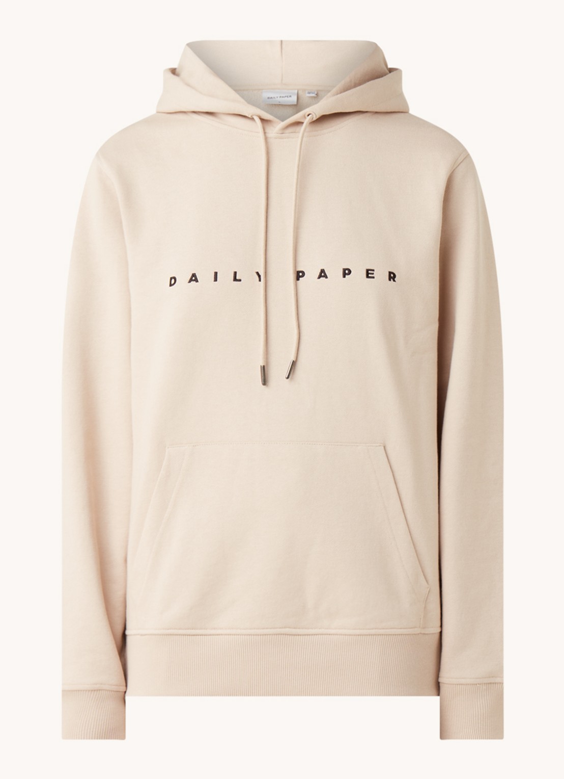 Daily Paper Elias hoodie met logoborduring - voorkant 3 beige