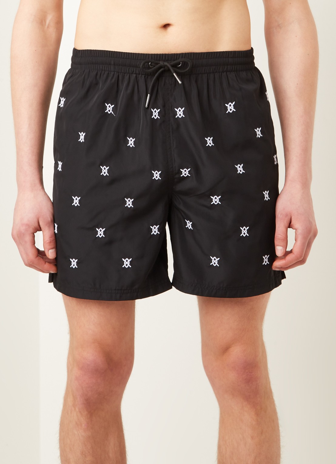 Daily Paper Eswim zwemshorts met logoprint en steekzakken - detail 4 zwart