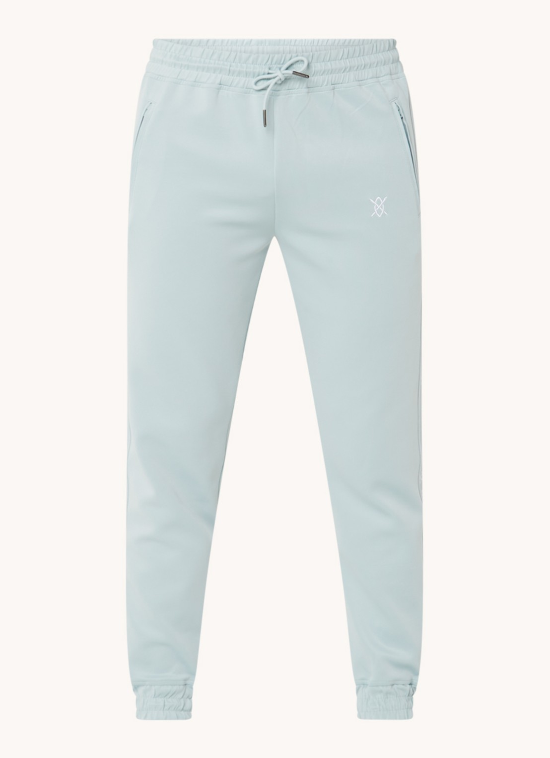 Daily Paper Etape tapered fit cropped trackpants met ritszakken en logoband - voorkant mint