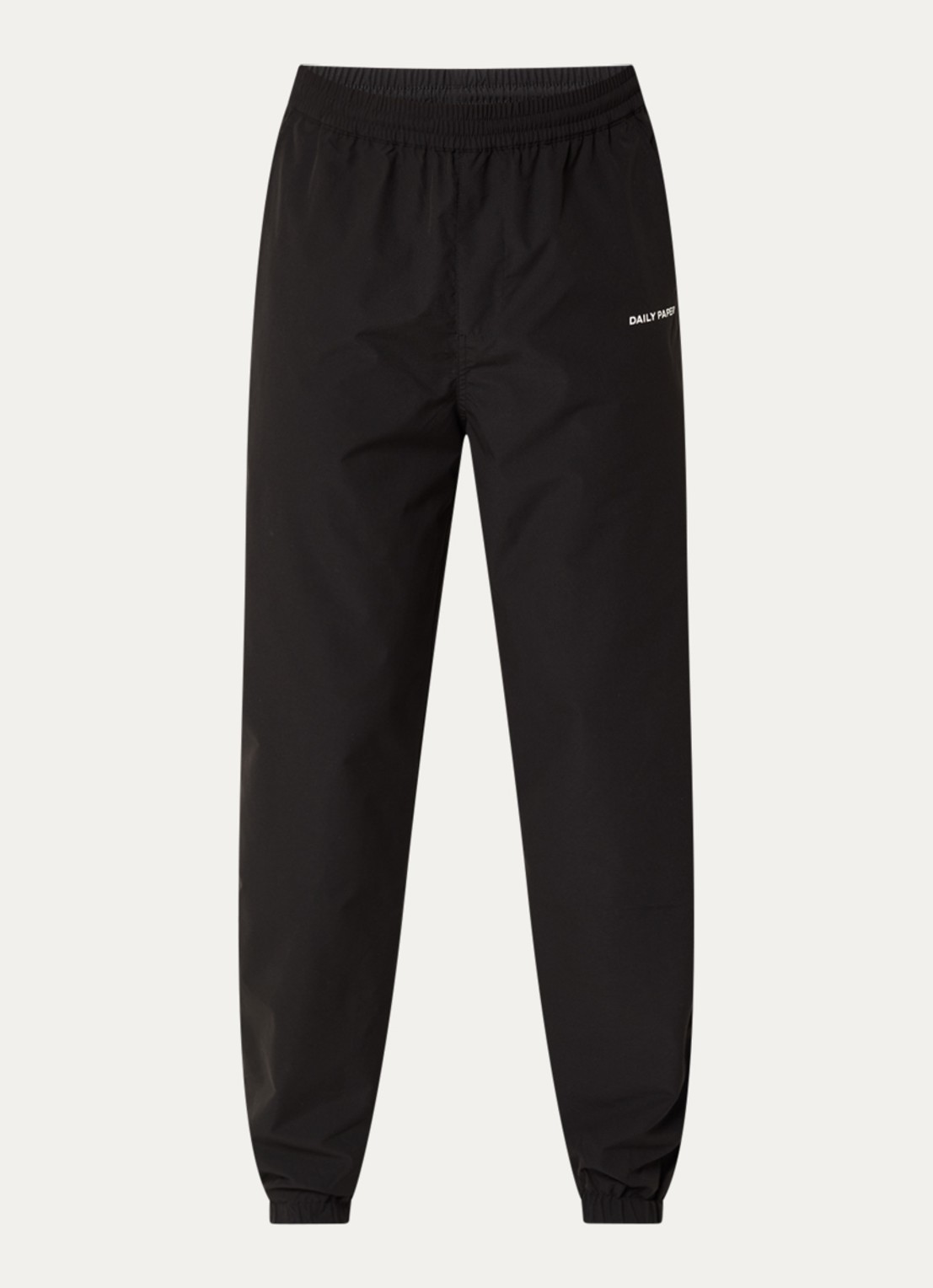 Daily Paper Eward tapered fit trackpants met logo en steekzakken - voorkant zwart