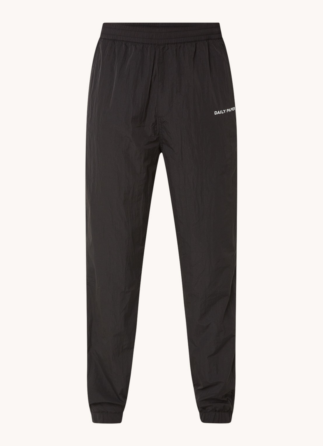 Daily Paper Eward tapered fit trackpants met steekzakken - voorkant zwart