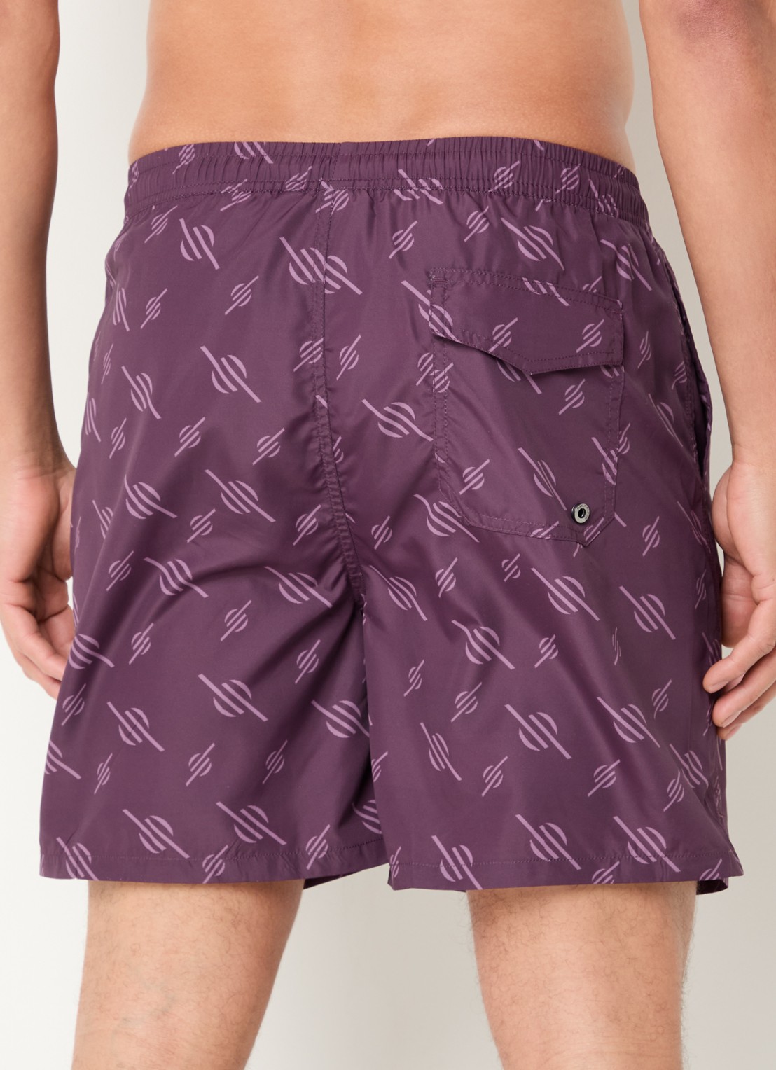 Daily Paper Irregular zwemshort met grafische print - achterkant 4 paars