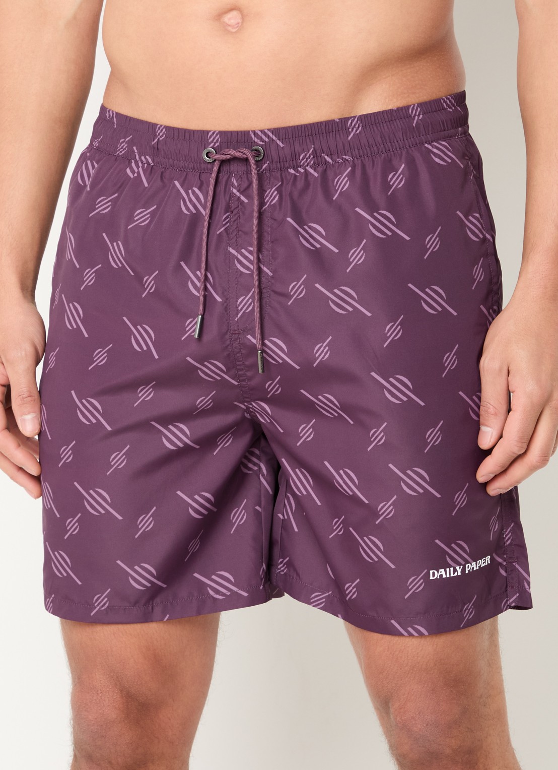 Daily Paper Irregular zwemshort met grafische print - detail paars