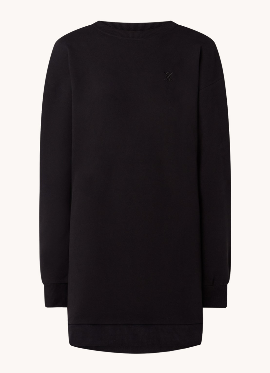 Daily Paper Nagla mini trui-jurk met logoprint - voorkant zwart