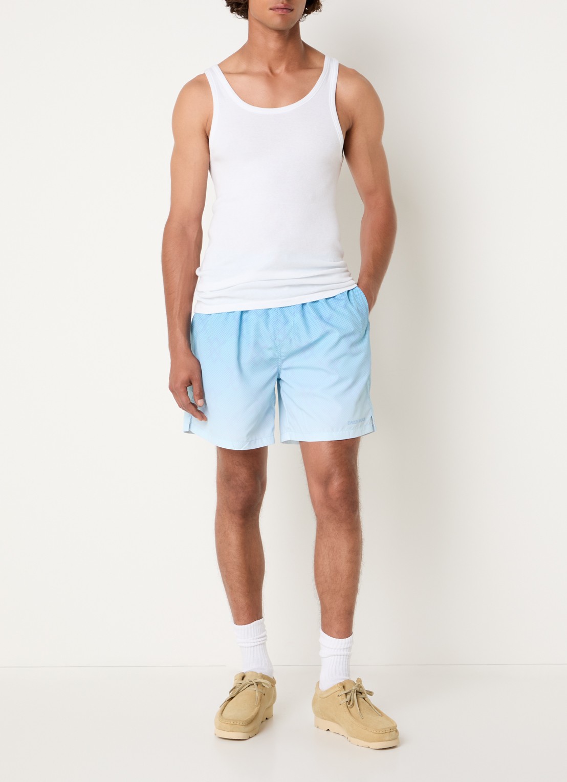 Daily Paper Ombre Dotted Shield zwemshorts met steekzakken - voorkant 3 blauw