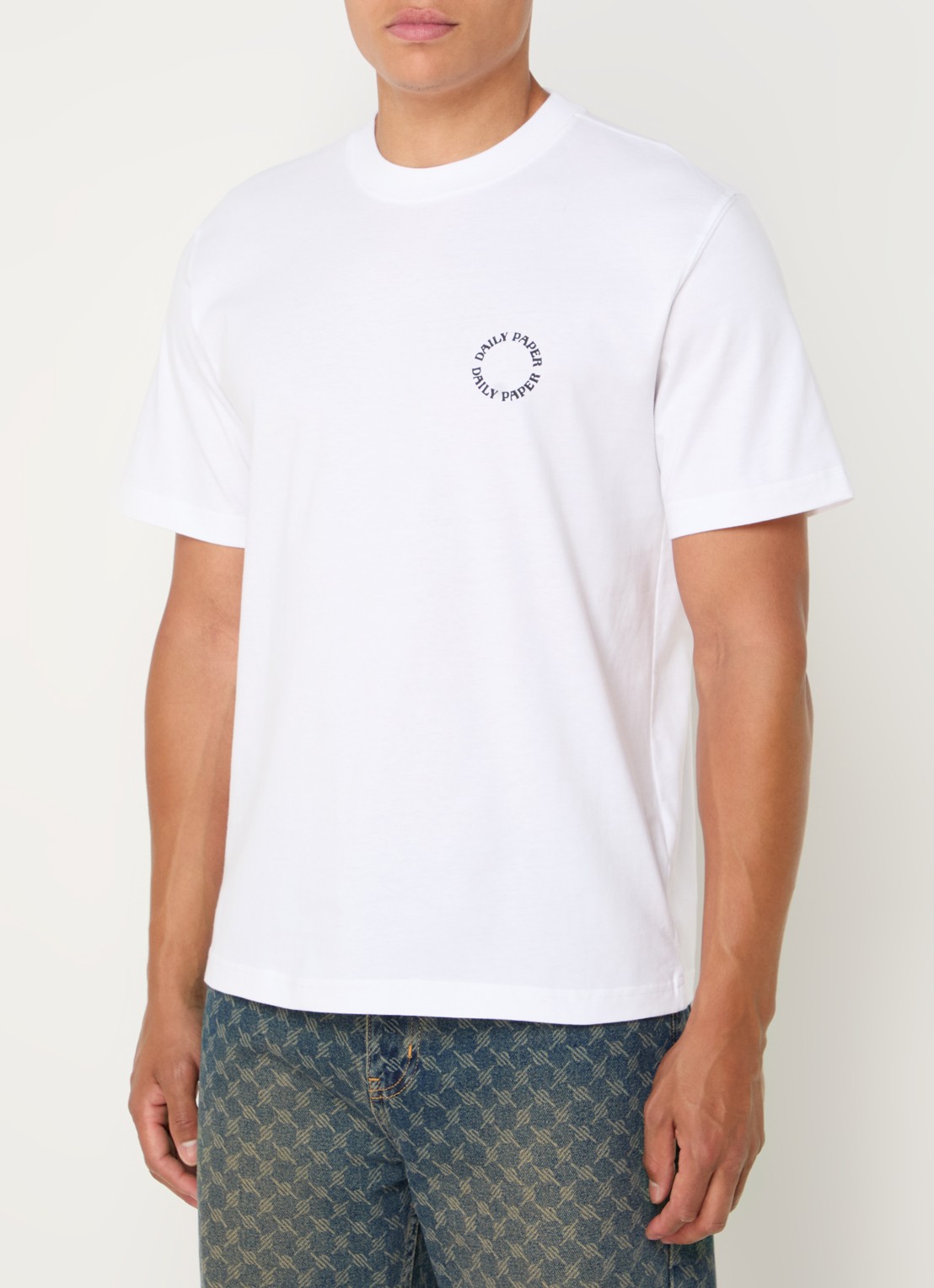 Daily Paper Orbit T-shirt met logo - detail wit