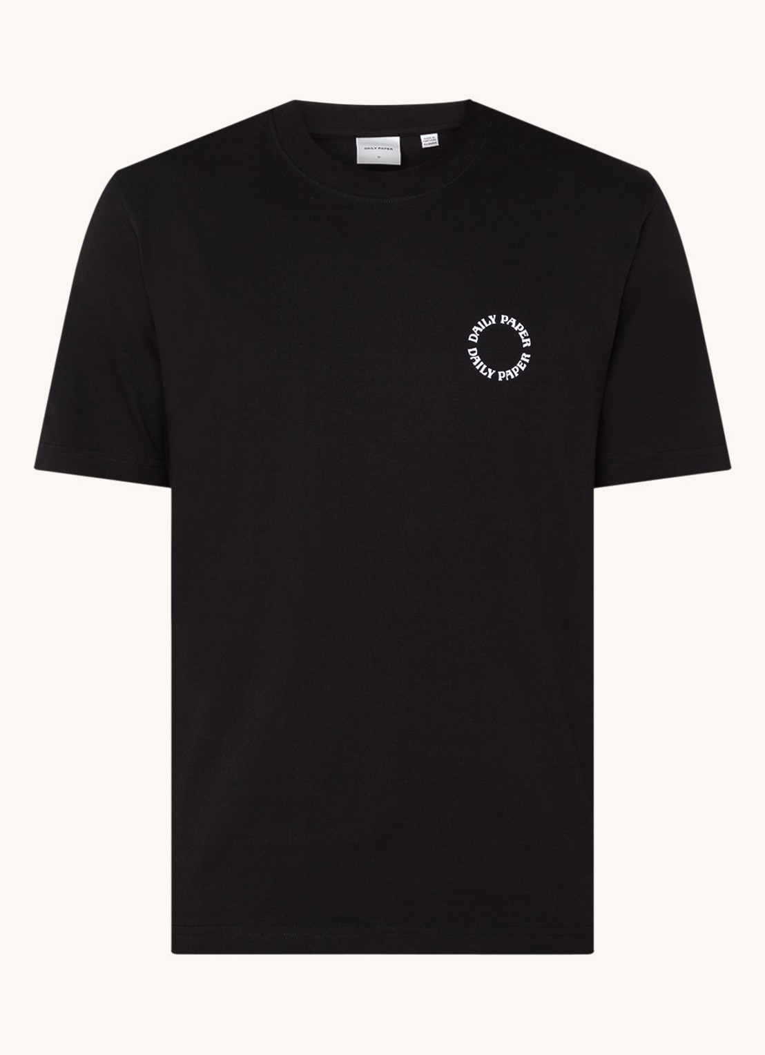 Daily Paper Orbit T-shirt met logo - voorkant 3 zwart