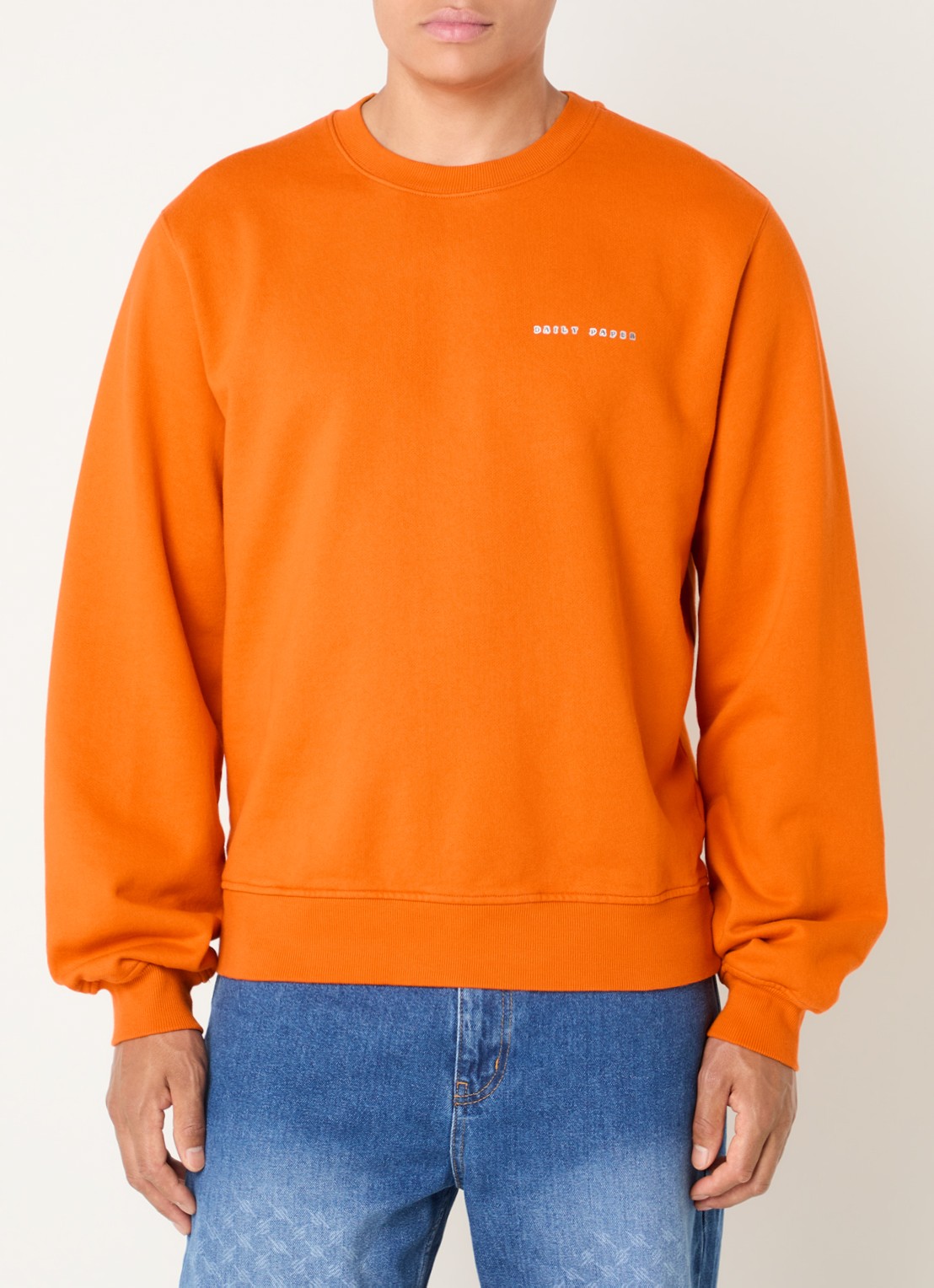 Daily Paper Origami sweater met logo- en backprint - achterkant orange