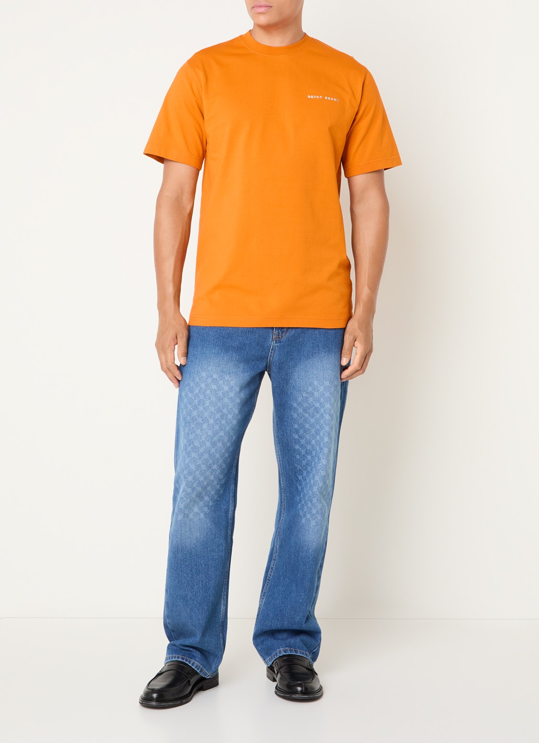 Daily Paper Origami T-shirt met logo- en backprint - voorkant 4 orange
