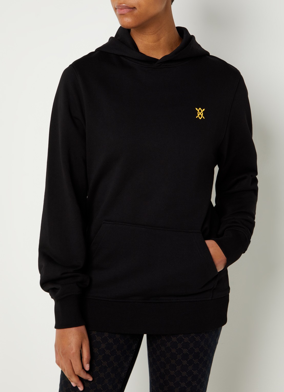 Daily Paper Paisy hoodie van biologisch katoen met logo- en backprint - achterkant 5 zwart
