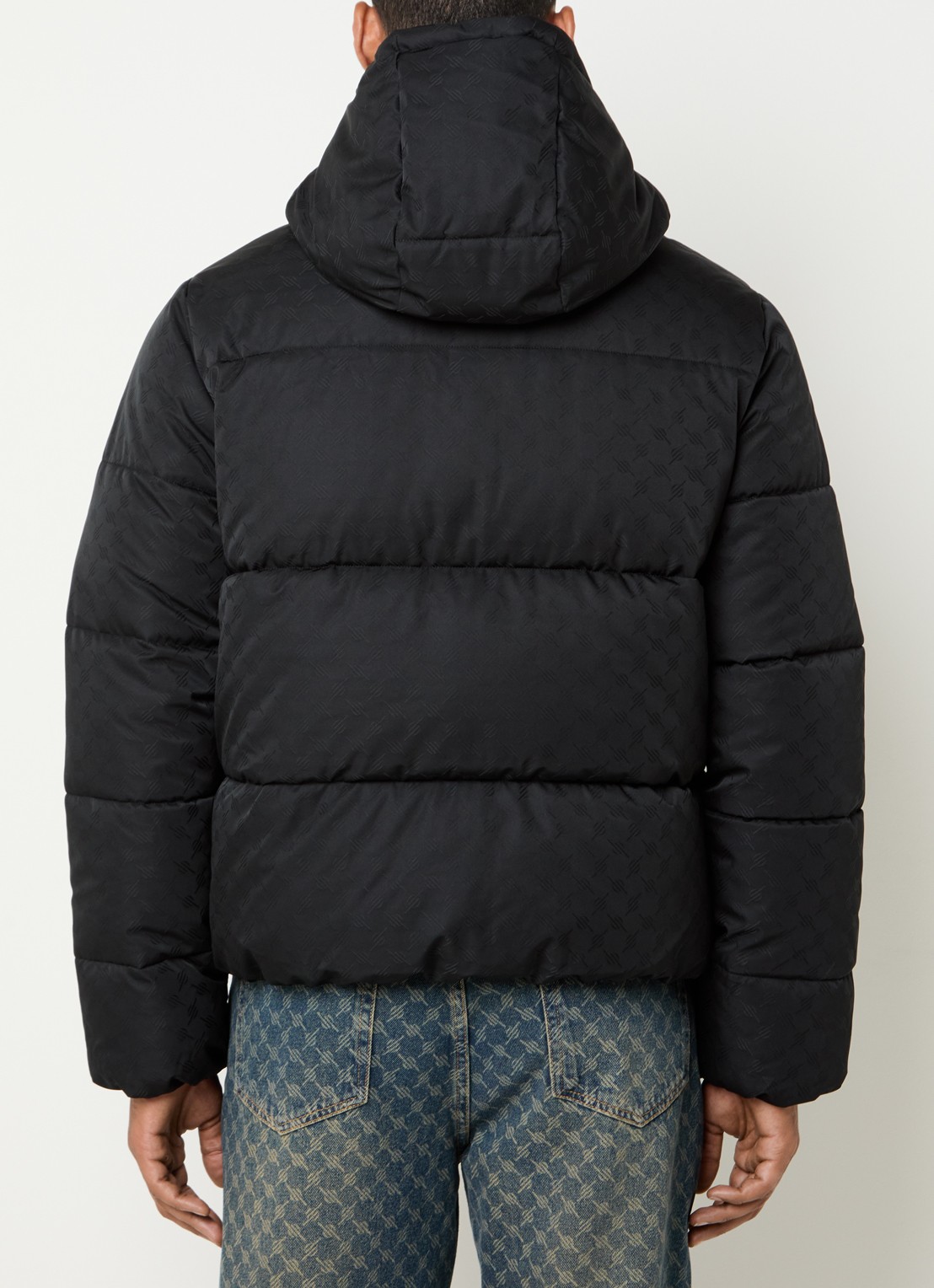 Daily Paper Puffer jack met capuchon - achterkant 3 zwart