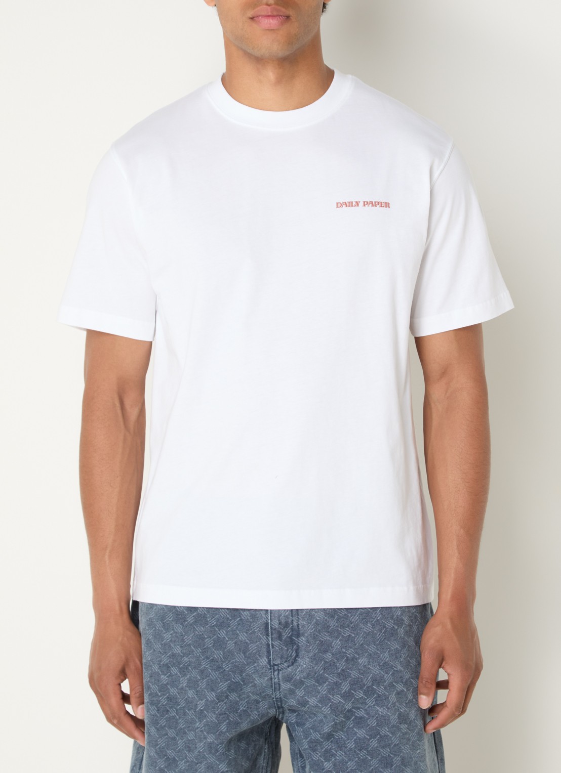 Daily Paper Safari Rally T-shirt met logo- en backprint - achterkant 2 wit