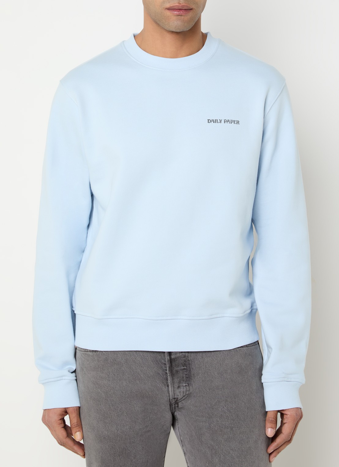 Daily Paper Snake shield sweater met logo- en backprint - achterkant lichtblauw