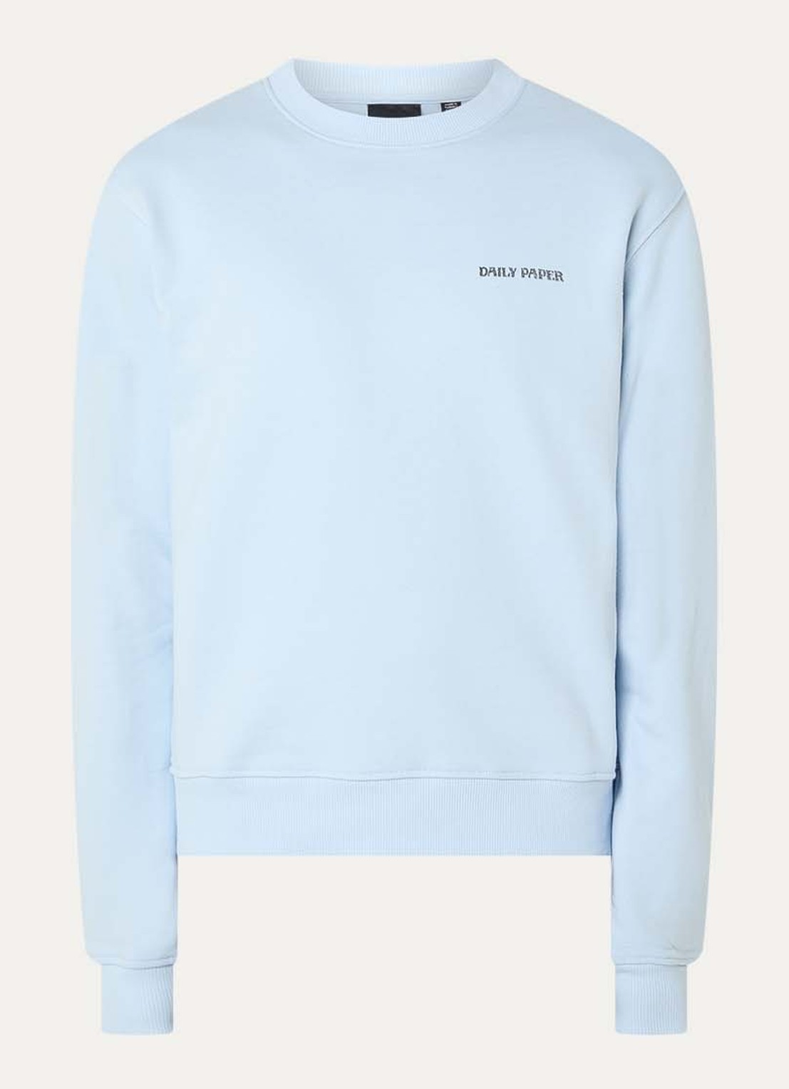 Daily Paper Snake shield sweater met logo- en backprint - voorkant 2 lichtblauw